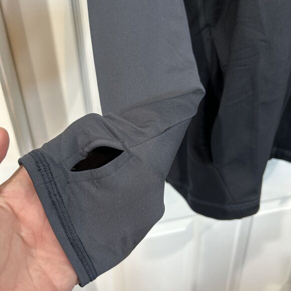 Under Armour Women's Plus 3XL Black Gray Fleece Lined Zip Jacket Mock Neck - Picture 6 of 11